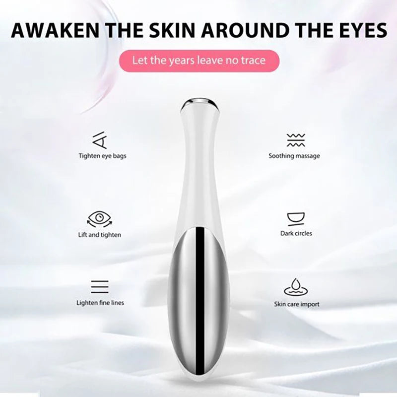Stylo de Massage électrique pour les yeux, petit et Portable, beauté du visage et des yeux, alimentation à batterie sèche, léger et Portable