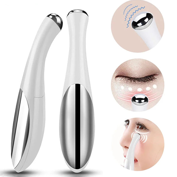 Stylo de Massage électrique pour les yeux, petit et Portable, beauté du visage et des yeux, alimentation à batterie sèche, léger et Portable