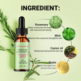 Huile de croissance des cheveux au romarin et à la menthe, prévient la sécheresse des cheveux, hydratante, douce, nourrissante, organique doux et brillant, huile de soin pour cheveux